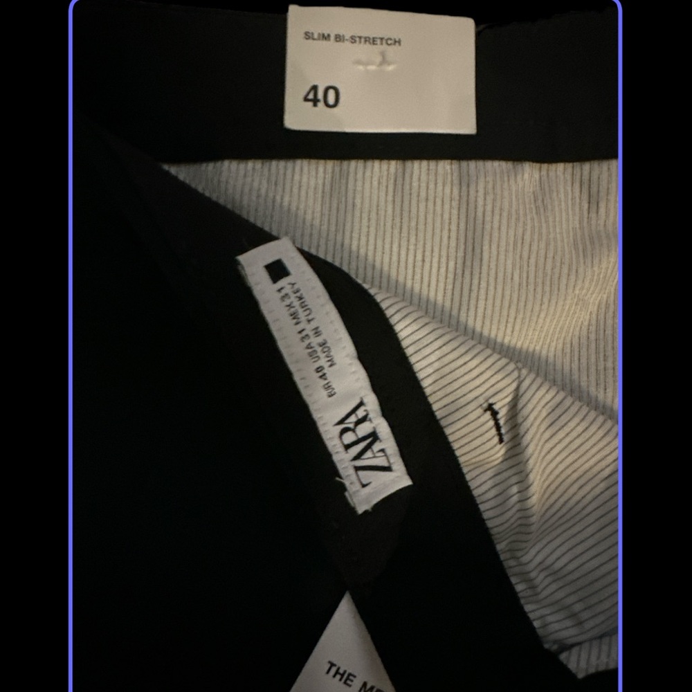 Zara - Men’s Melange Pant- Size US31- Slim Bi-Stretch- NEW WITH TAG! - Picture 2 of 3